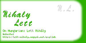 mihaly lett business card